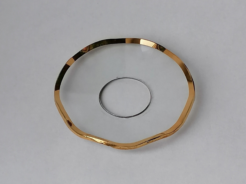 Tropfenfänger m. Goldrand 405g