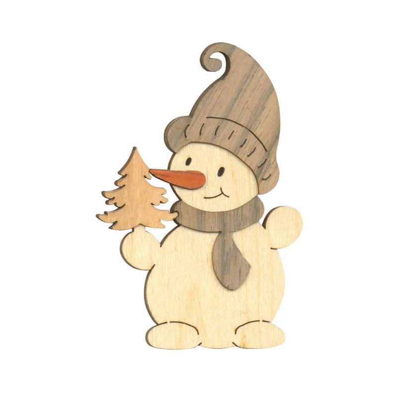Schneemann mit Baum