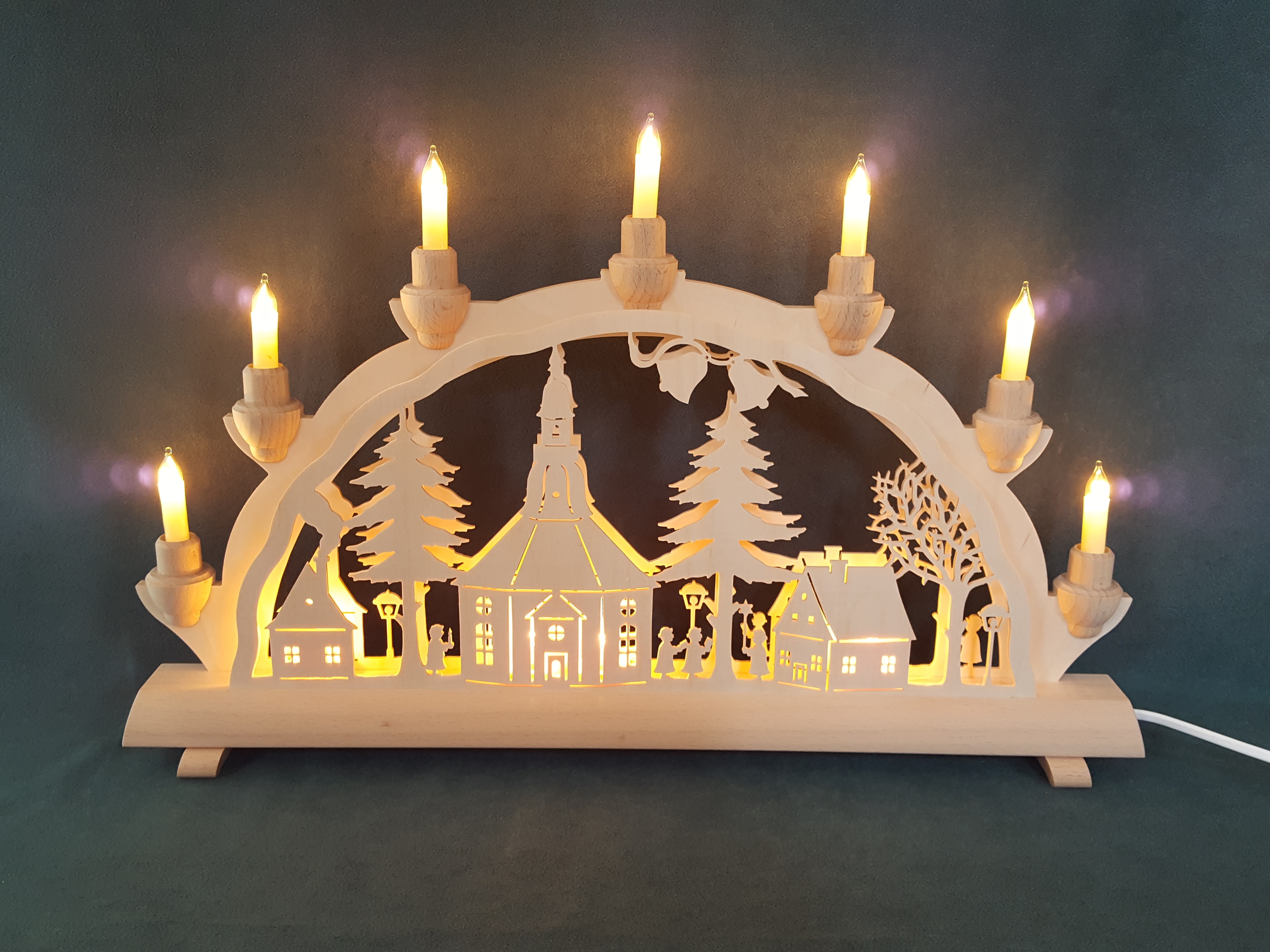 Seiffener Kirche, klein, doppelt LED