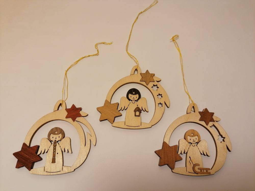 Engel mit Schweif 3-er Set