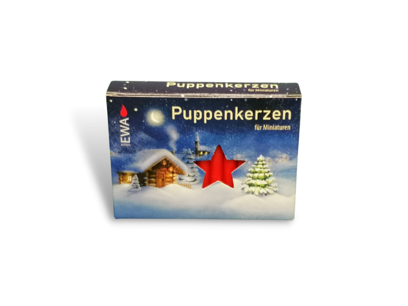 Puppenkerzen, Ø 7 mm, rot