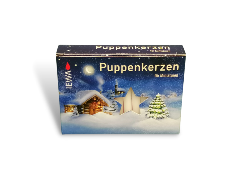 Puppenkerzen, Ø 7 mm, weiß