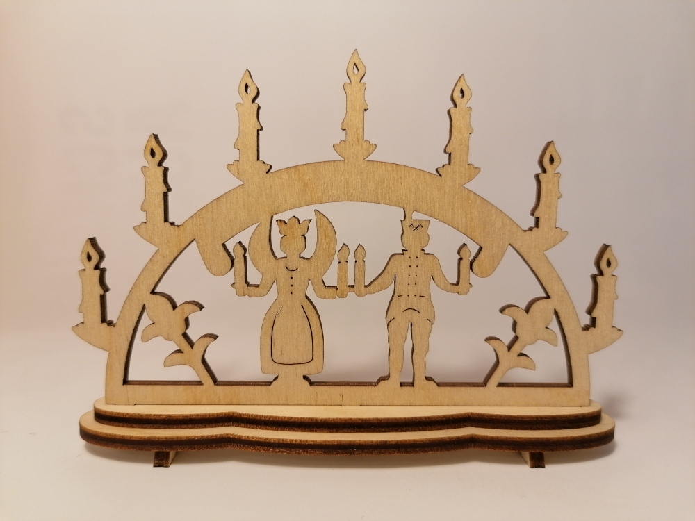 Schwibbogen Engel & Bergmann "Gruß aus dem Erzgebirge" 11 cm