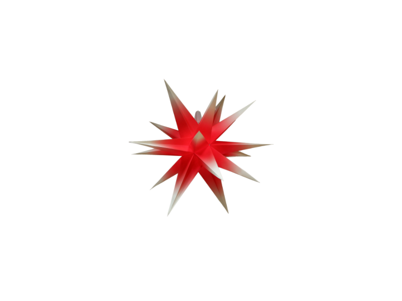 Adventstern, rot/weiß, Durchmesser 35 cm