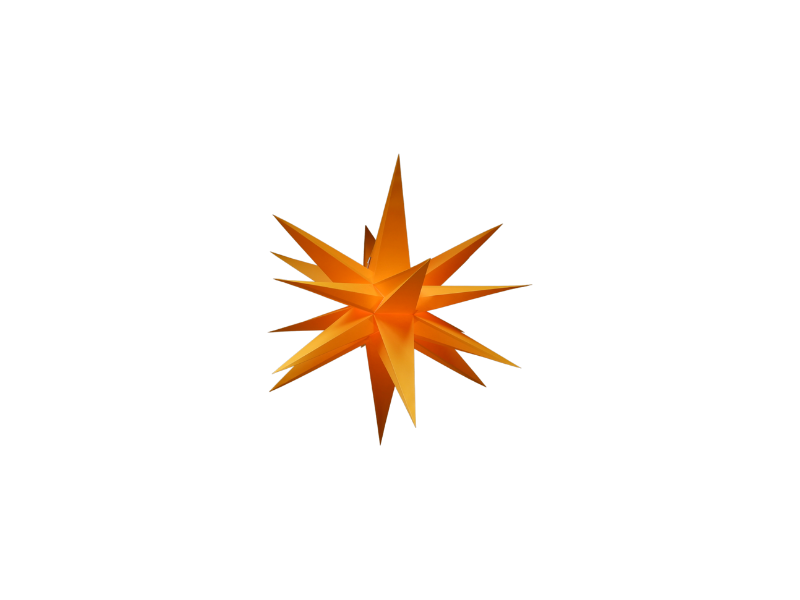 Adventstern, orange, 35 cm