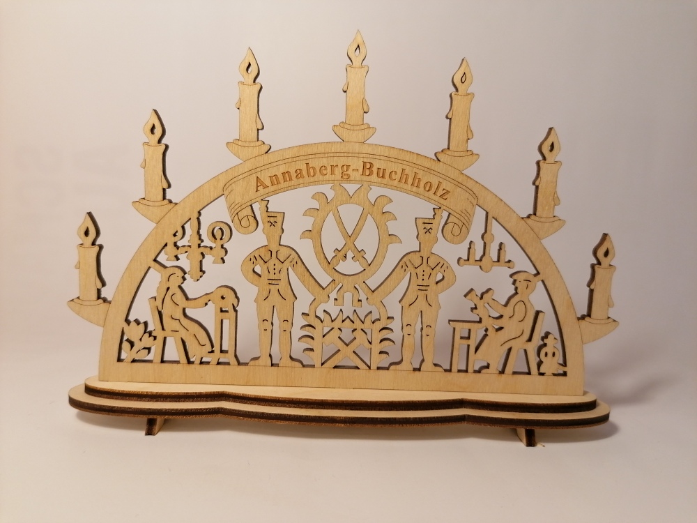 Schwibbogen Schwarzenberg "Annaberg-Buchholz" 16,5 cm