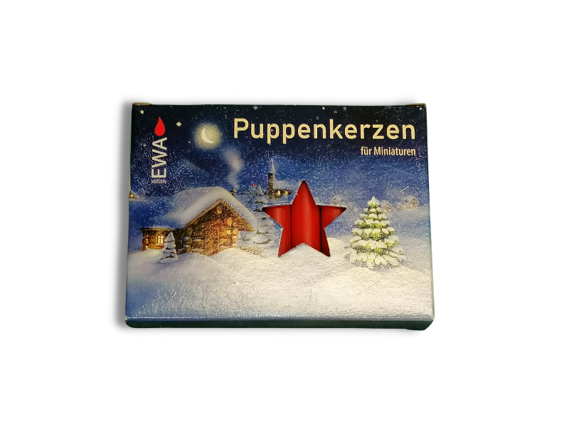 Puppenkerzen, Ø 10 mm, rot