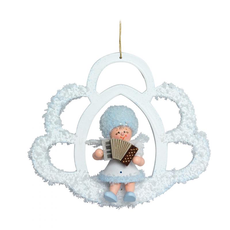 Schneeflöckchen mit Akkordeon - Baumbehang - Rarität