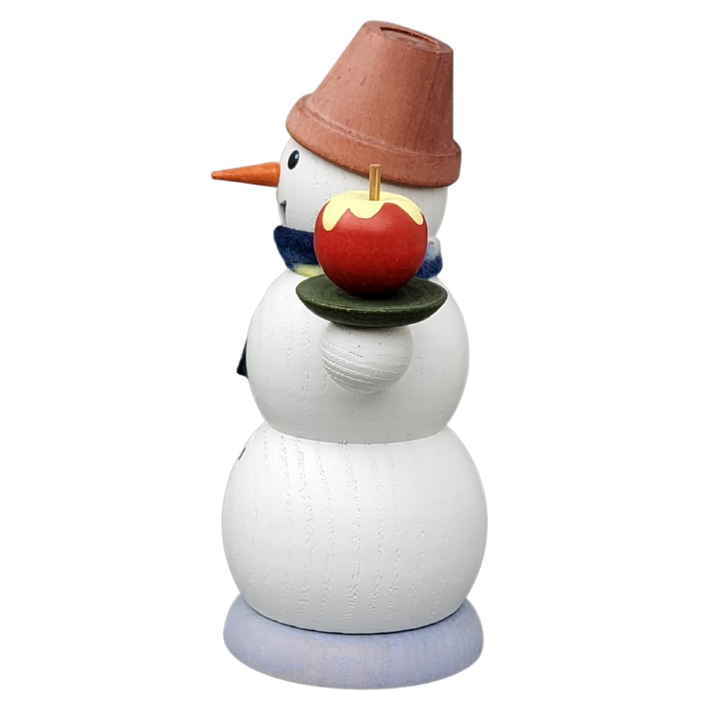 Schneemann mit Bratapfel