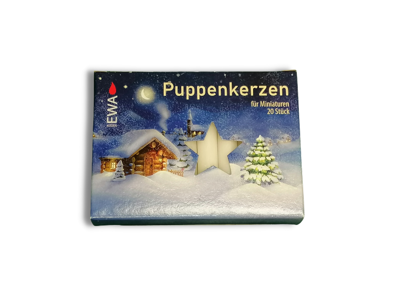 Puppenkerzen, Ø 10 mm, weiß