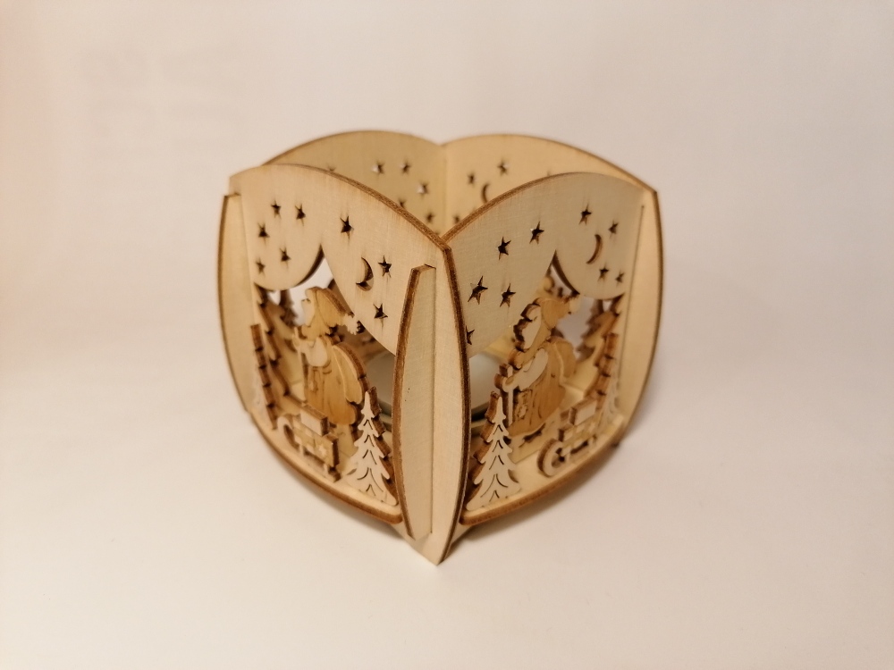 3D Teelichthalter Weihnachtsmann